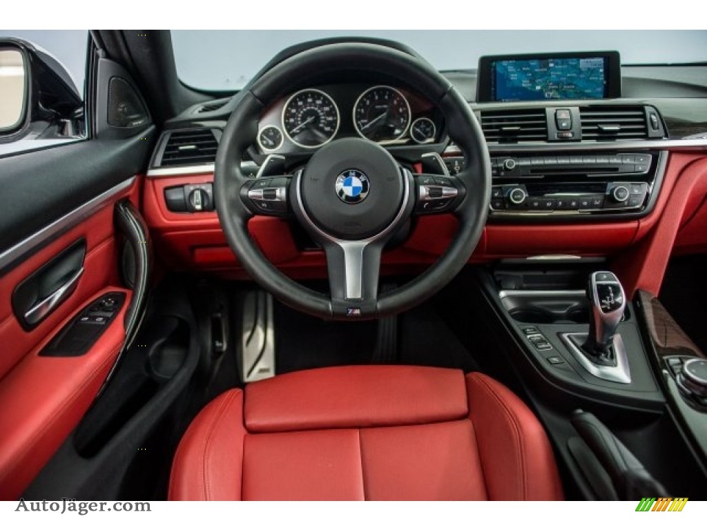 2015 4 Series 435i Coupe - Alpine White / Coral Red/Black Highlight photo #4