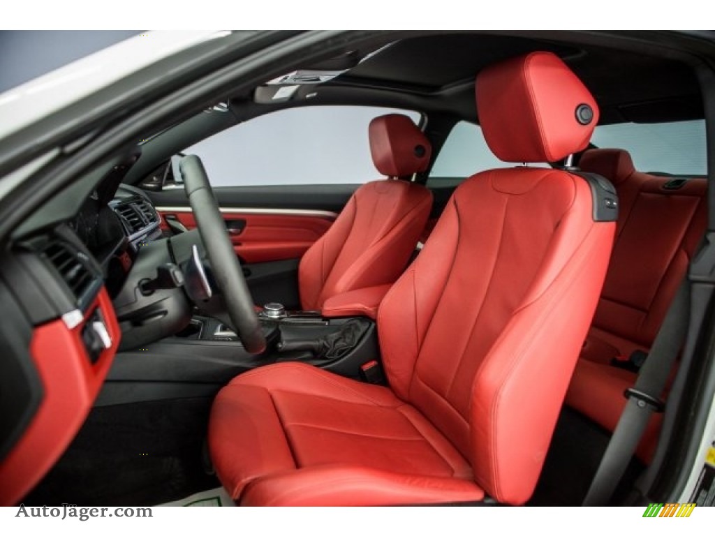 2015 4 Series 435i Coupe - Alpine White / Coral Red/Black Highlight photo #28