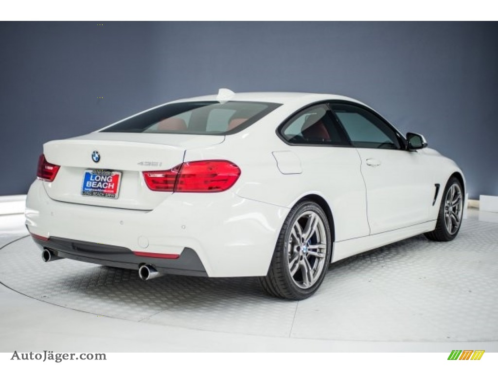 2015 4 Series 435i Coupe - Alpine White / Coral Red/Black Highlight photo #30