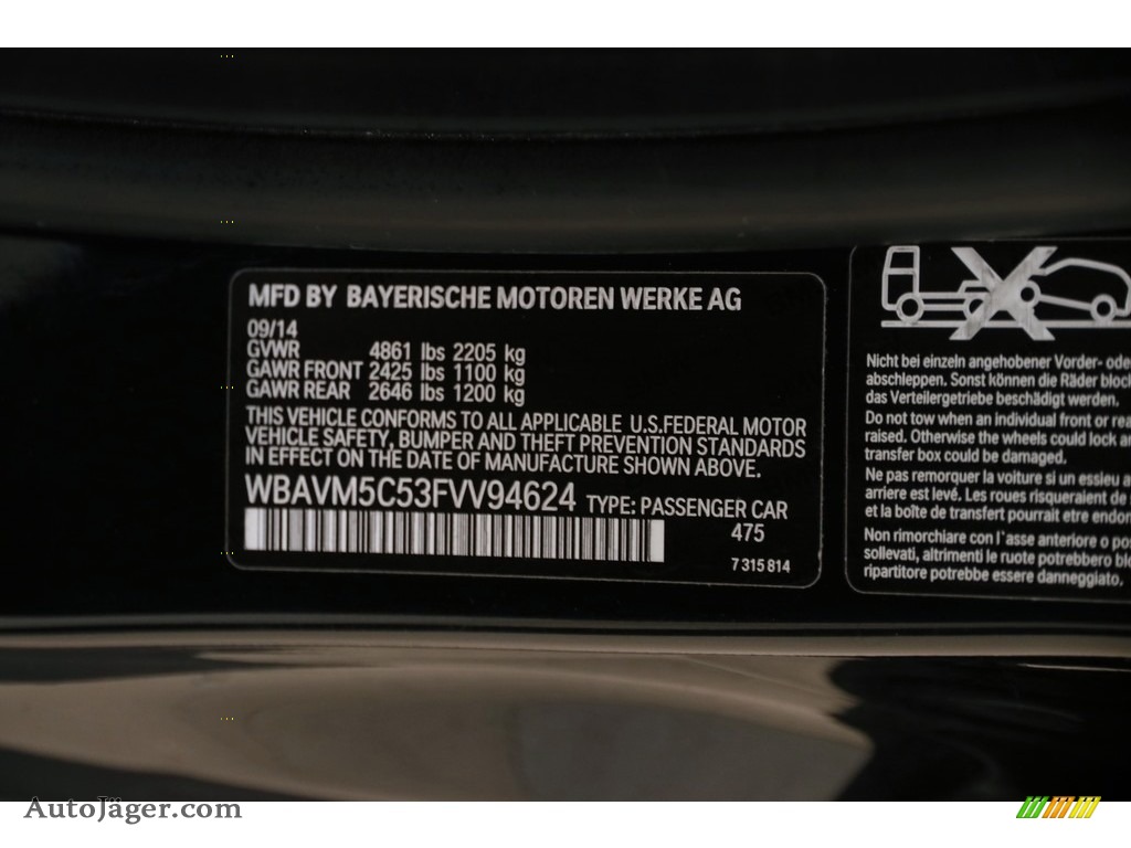 2015 X1 xDrive35i - Black Sapphire Metallic / Black photo #21