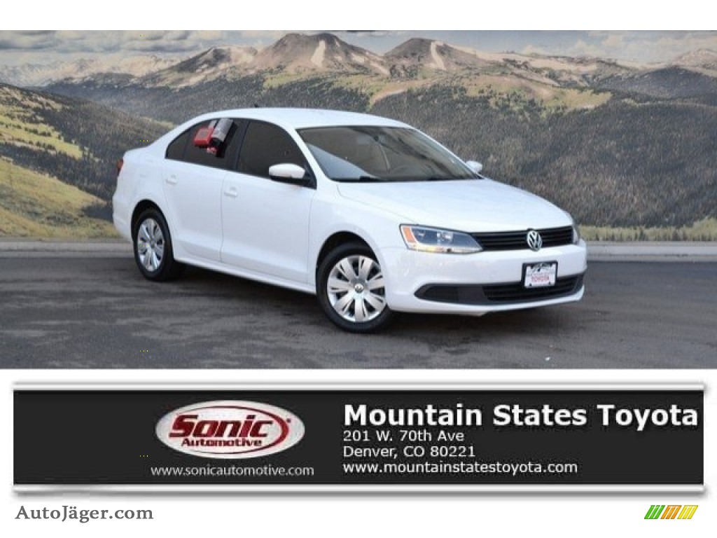 2014 Jetta SE Sedan - Pure White / Titan Black photo #1