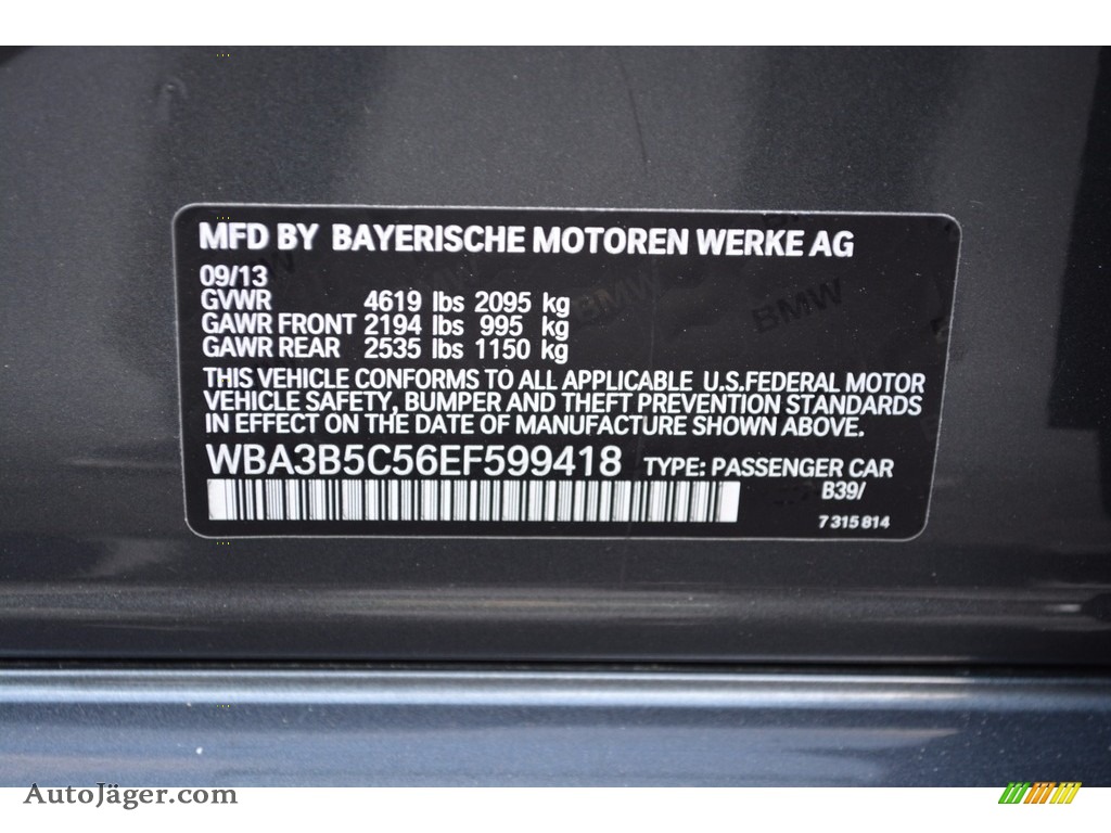 2014 3 Series 328i xDrive Sedan - Mineral Grey Metallic / Black photo #34