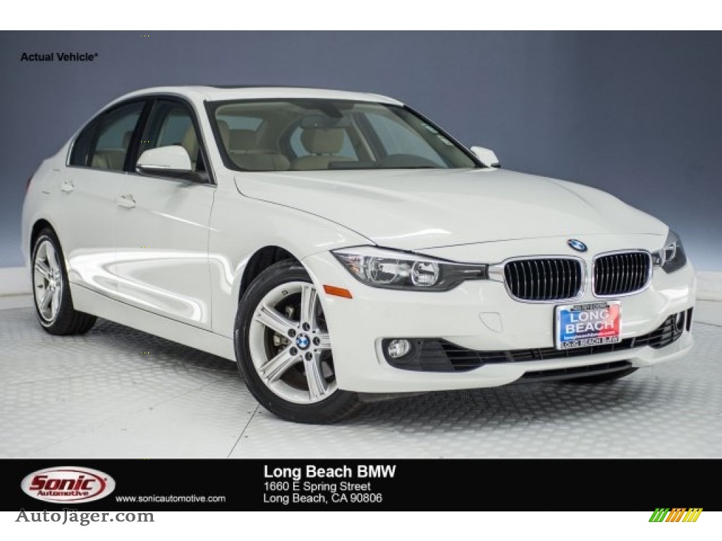 2015 3 Series 328i Sedan - Alpine White / Venetian Beige photo #1