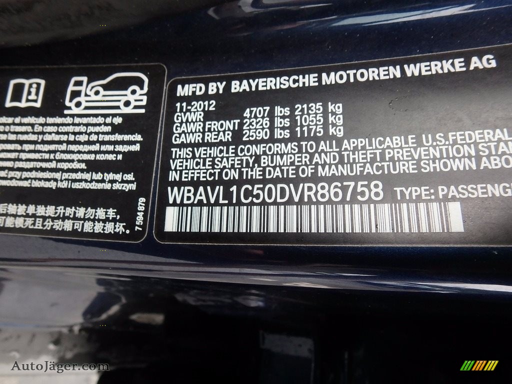 2013 X1 xDrive 28i - Deep Sea Blue Metallic / Black photo #15