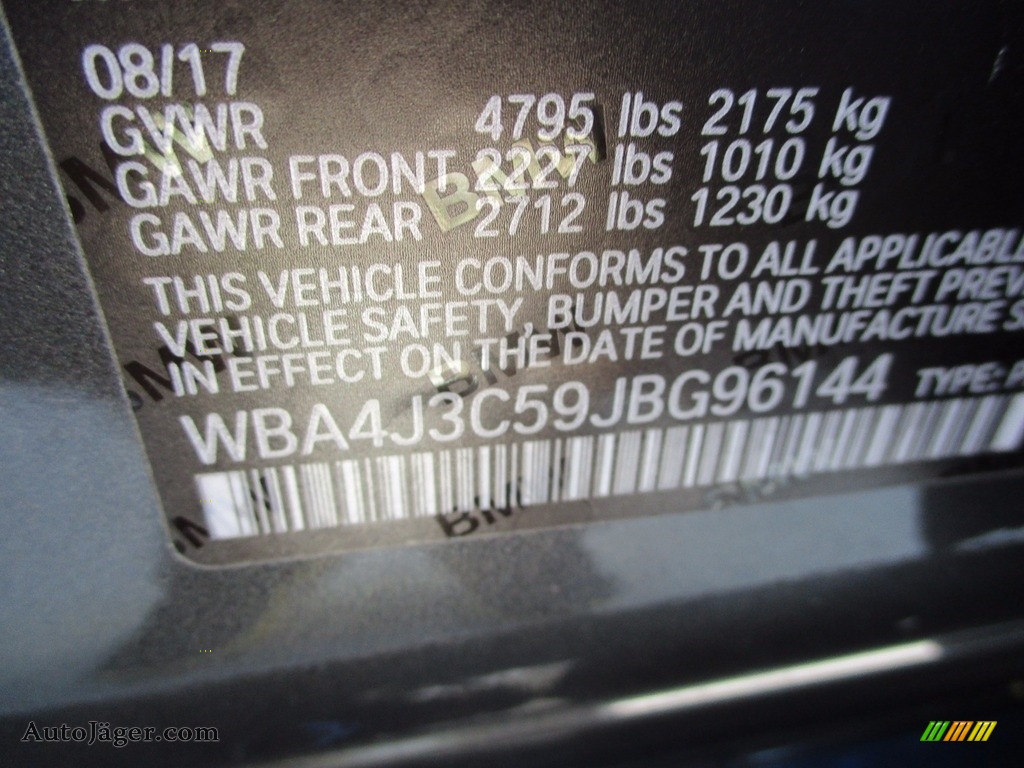 2018 4 Series 430i xDrive Gran Coupe - Mineral Grey Metallic / Black photo #19
