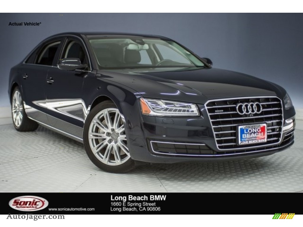 Moonlight Blue Metallic / Black Audi A8 L 3.0T quattro