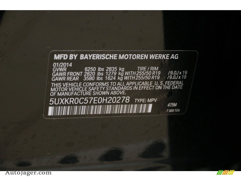 2014 X5 xDrive35i - Black Sapphire Metallic / Black photo #23