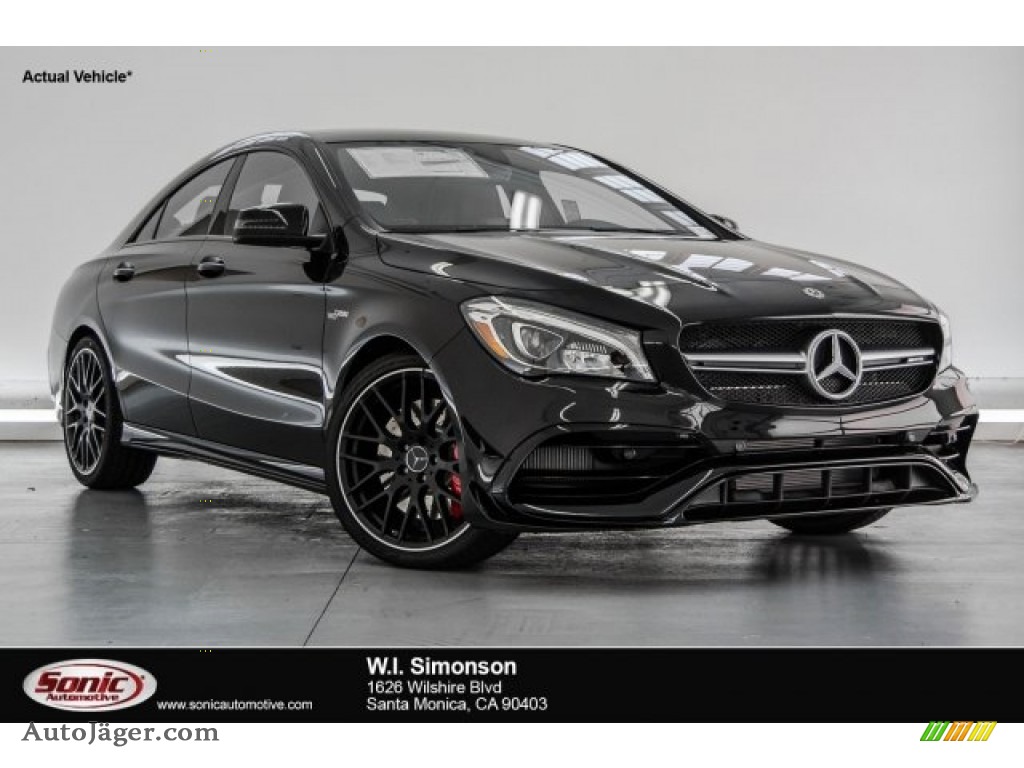 Night Black / Black/DINAMICA w/Red stitching Mercedes-Benz CLA AMG 45 Coupe