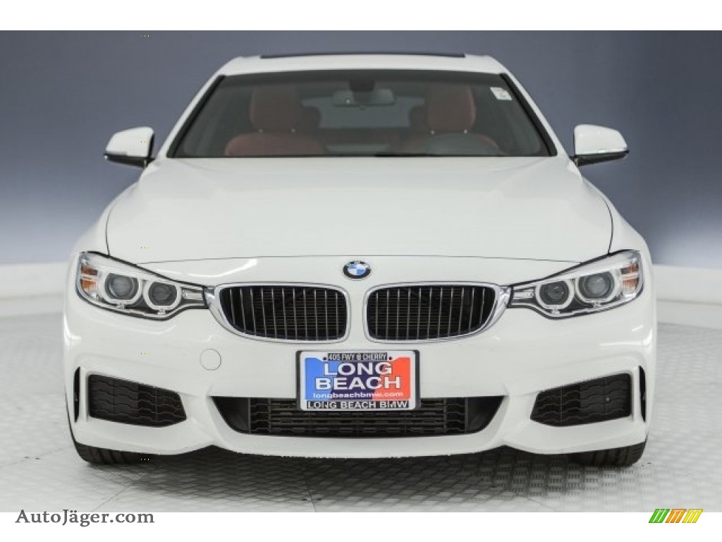 2015 4 Series 428i Gran Coupe - Alpine White / Coral Red/Black Highlight photo #2