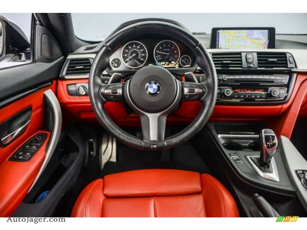 2015 4 Series 428i Gran Coupe - Alpine White / Coral Red/Black Highlight photo #4