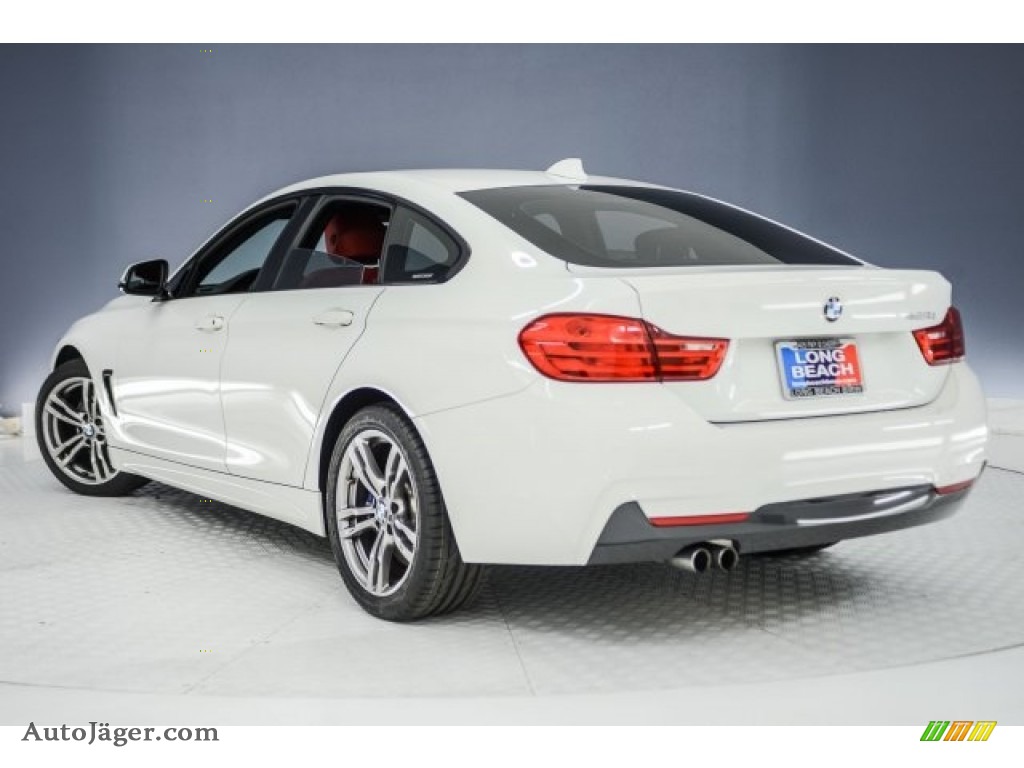 2015 4 Series 428i Gran Coupe - Alpine White / Coral Red/Black Highlight photo #10
