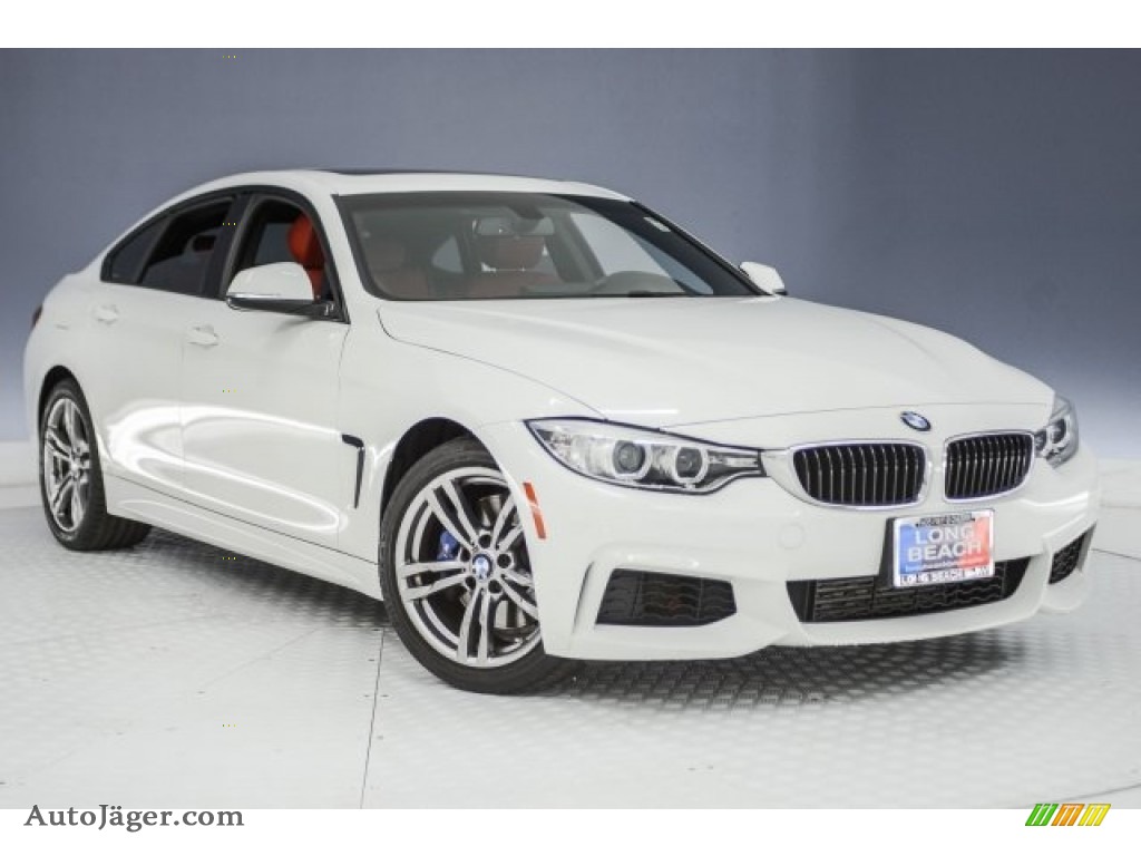 2015 4 Series 428i Gran Coupe - Alpine White / Coral Red/Black Highlight photo #12