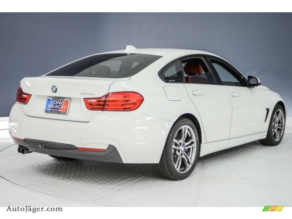 2015 4 Series 428i Gran Coupe - Alpine White / Coral Red/Black Highlight photo #28