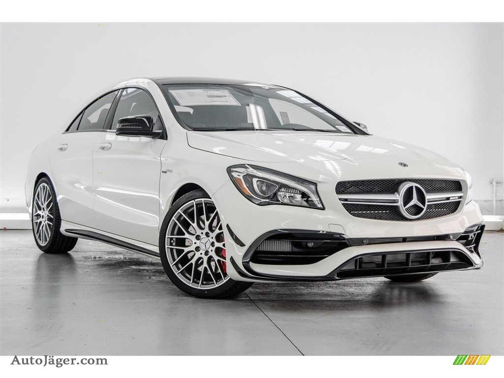 2018 CLA AMG 45 Coupe - Cirrus White / Black/DINAMICA w/Red stitching photo #12