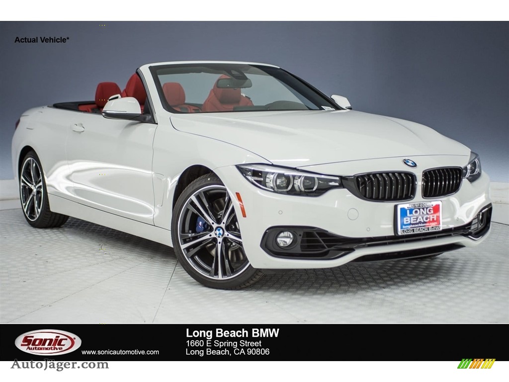 2018 4 Series 440i Convertible - Alpine White / Coral Red photo #1