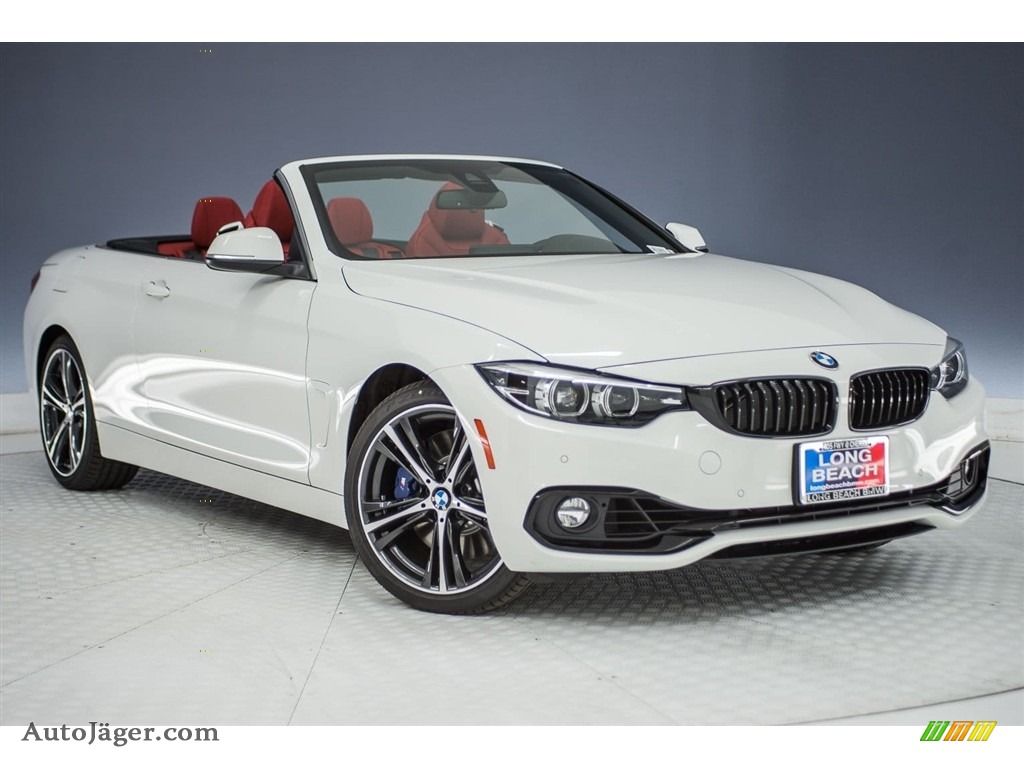 2018 4 Series 440i Convertible - Alpine White / Coral Red photo #11