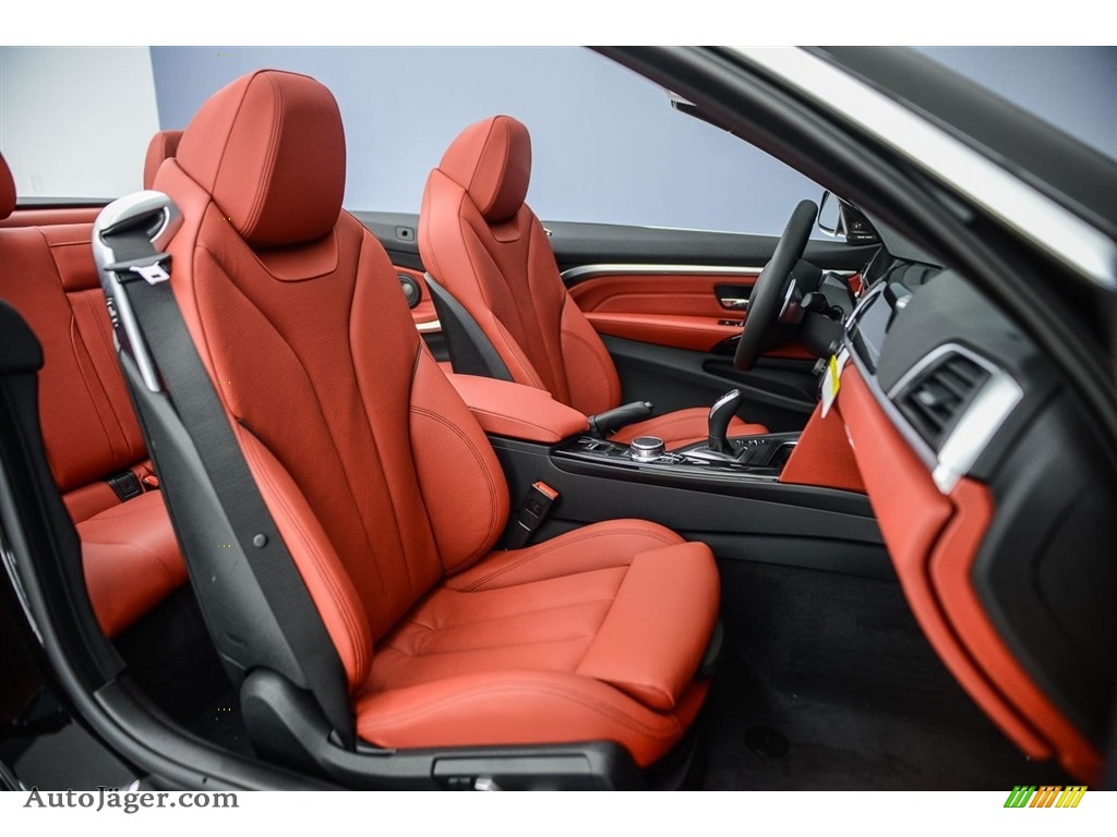 2018 4 Series 440i Convertible - Jet Black / Coral Red photo #2