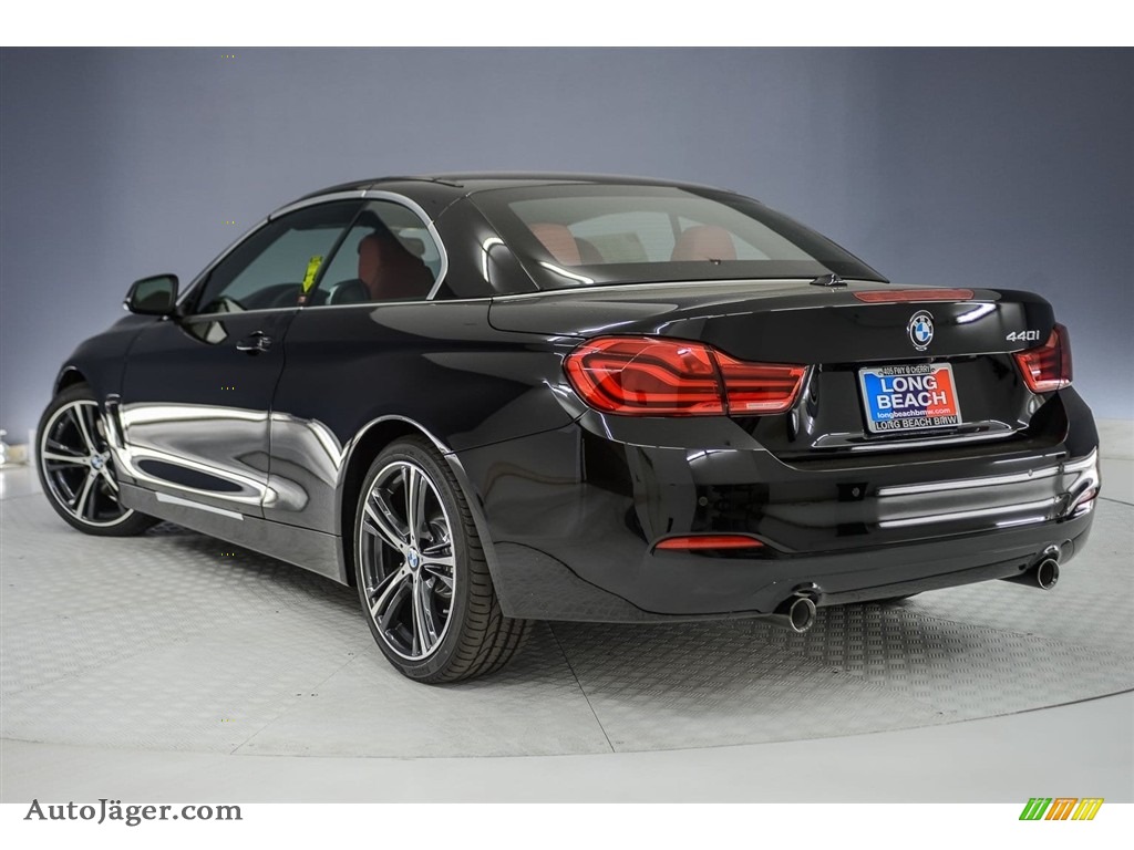 2018 4 Series 440i Convertible - Jet Black / Coral Red photo #3