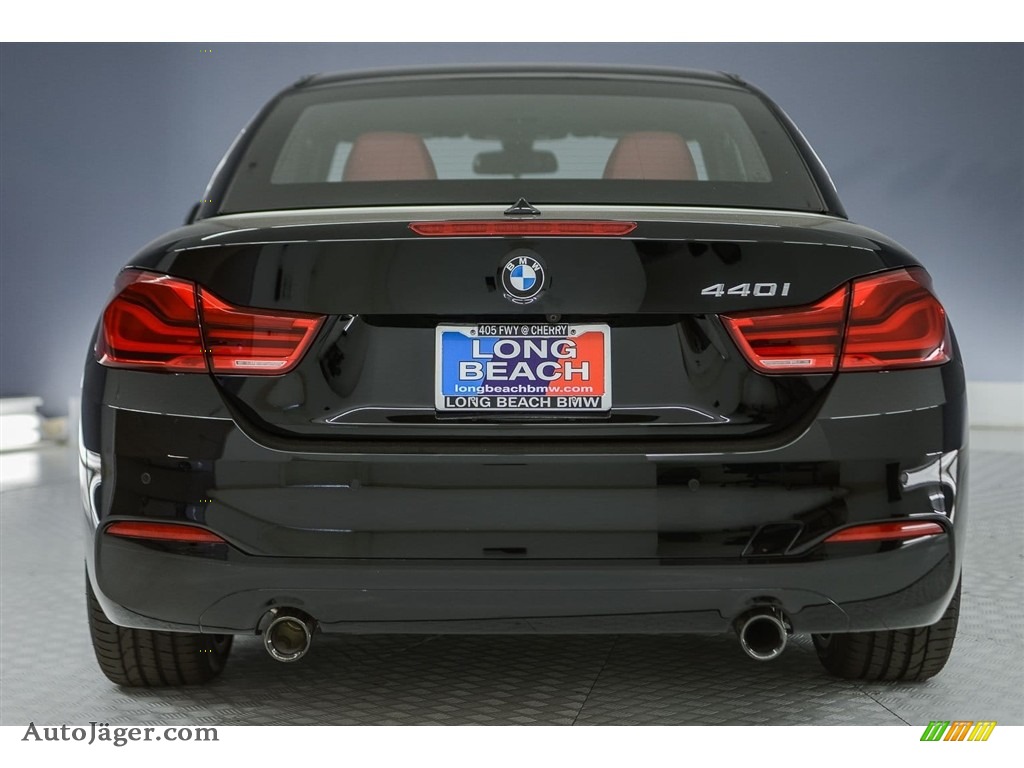 2018 4 Series 440i Convertible - Jet Black / Coral Red photo #4