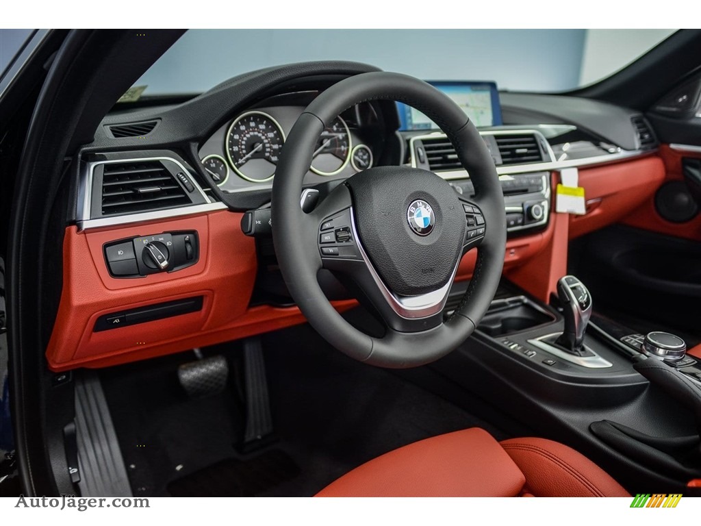 2018 4 Series 440i Convertible - Jet Black / Coral Red photo #6