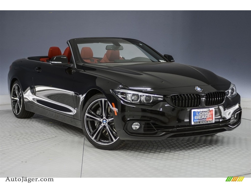 2018 4 Series 440i Convertible - Jet Black / Coral Red photo #11