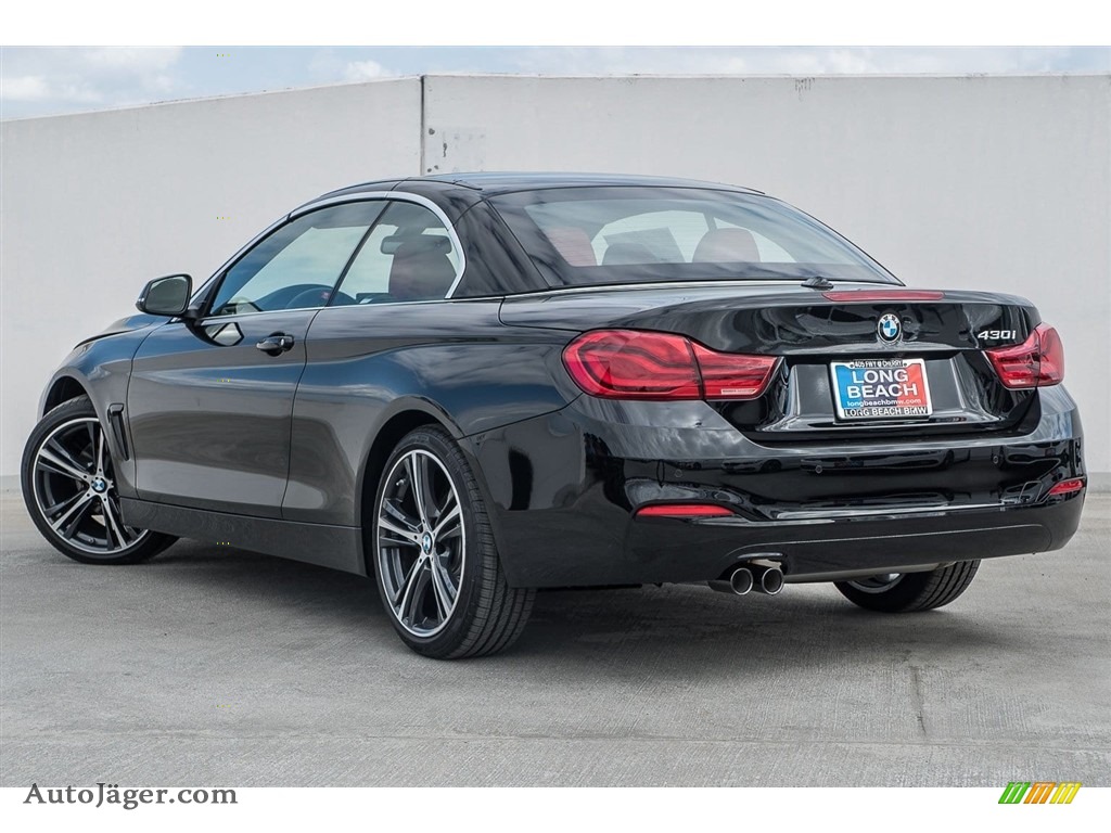 2018 4 Series 430i Convertible - Jet Black / Coral Red photo #3