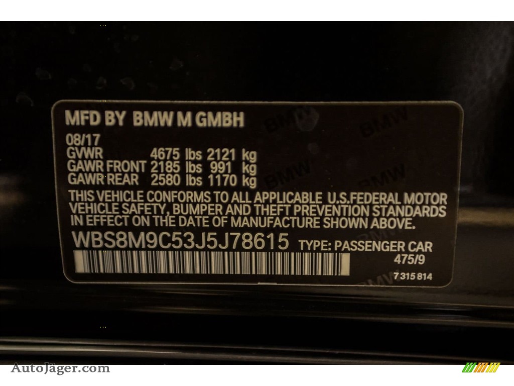 2018 M3 Sedan - Black Sapphire Metallic / Black photo #12
