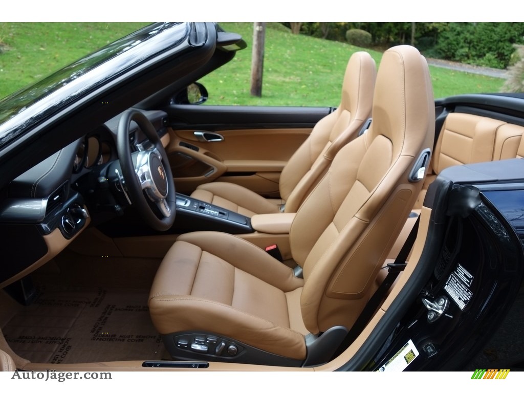 2015 911 Turbo S Cabriolet - Basalt Black Metallic / Espresso/Cognac Natural Leather photo #12