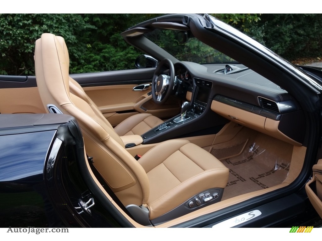 2015 911 Turbo S Cabriolet - Basalt Black Metallic / Espresso/Cognac Natural Leather photo #14