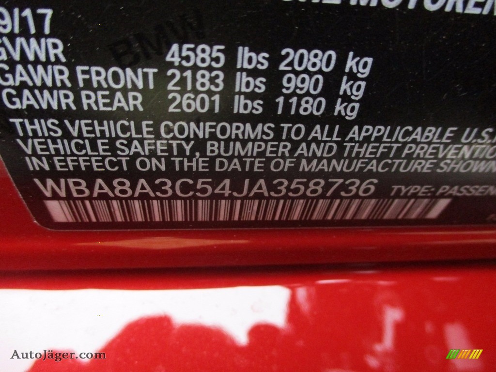 2018 3 Series 320i xDrive Sedan - Melbourne Red Metallic / Black photo #19