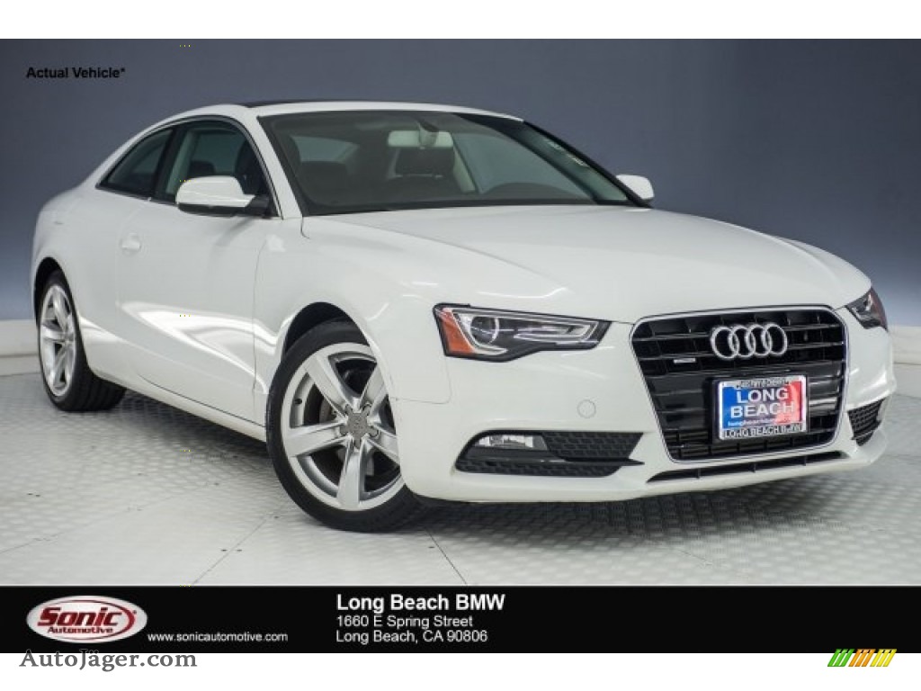 Ibis White / Black Audi A5 2.0T quattro Coupe