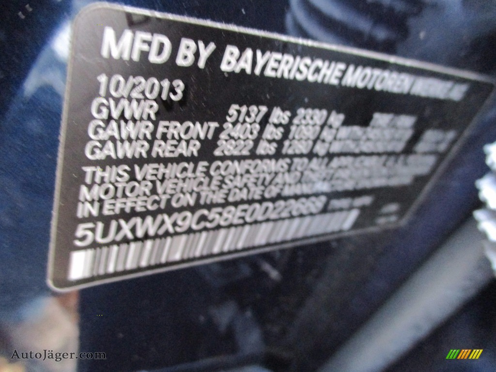 2014 X3 xDrive28i - Deep Sea Blue Metallic / Oyster photo #19
