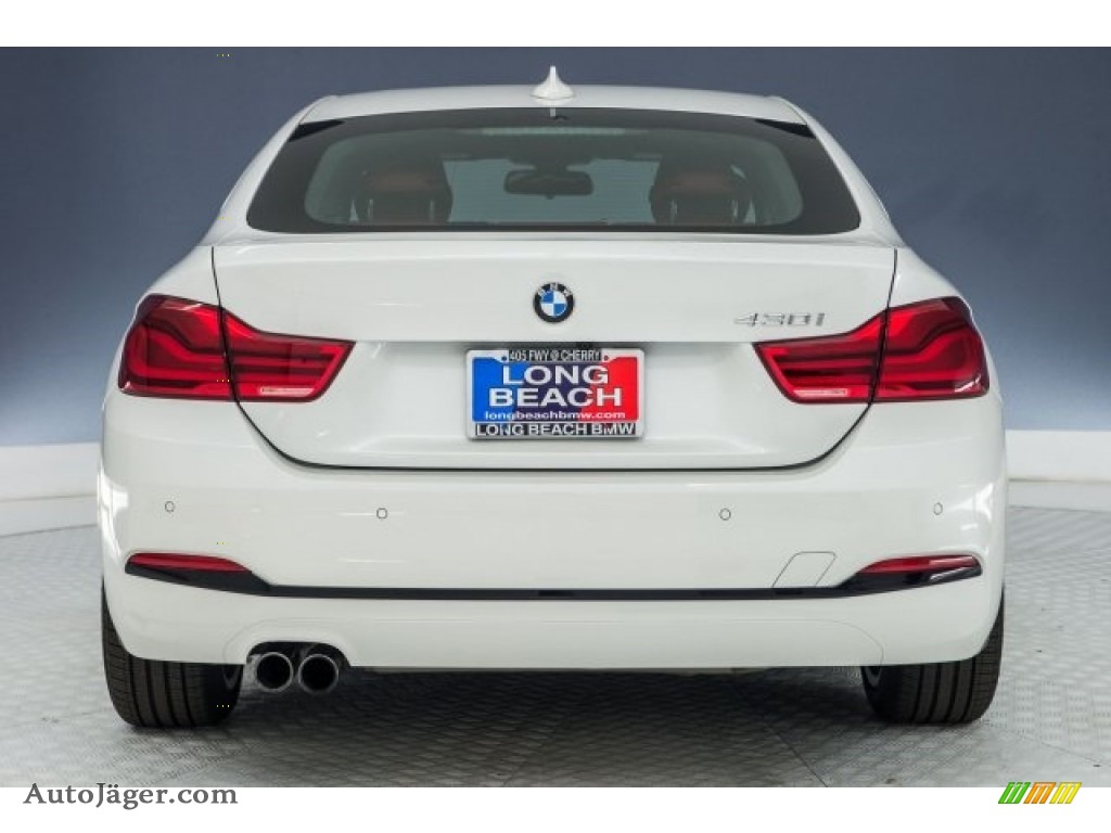 2018 4 Series 430i Gran Coupe - Mineral White Metallic / Coral Red photo #3