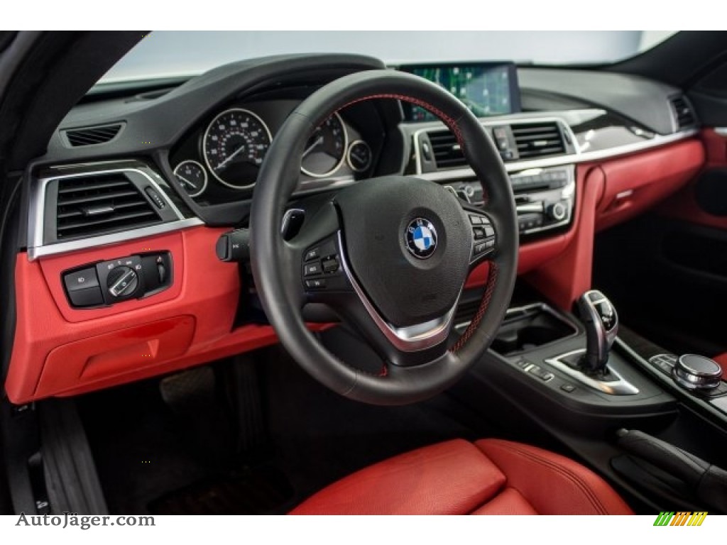 2018 4 Series 430i Gran Coupe - Mineral White Metallic / Coral Red photo #15