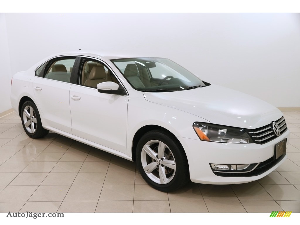 2015 Passat Wolfsburg Edition Sedan - Candy White / Cornsilk Beige photo #1