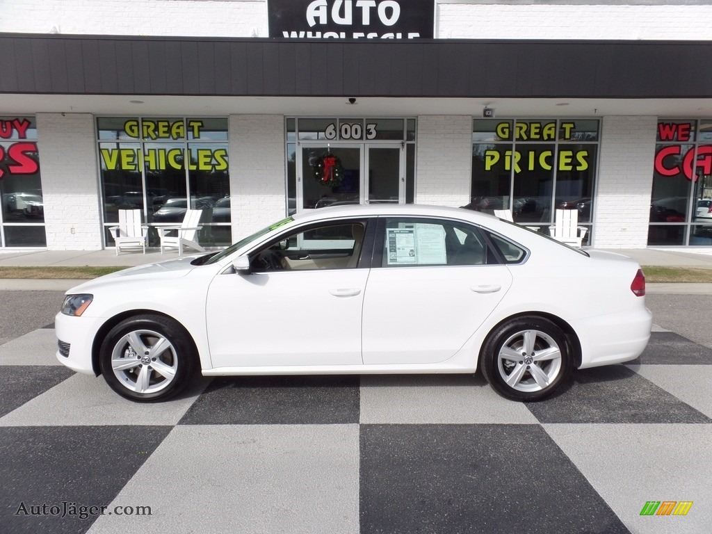 2015 Passat SE Sedan - Candy White / Cornsilk Beige photo #1