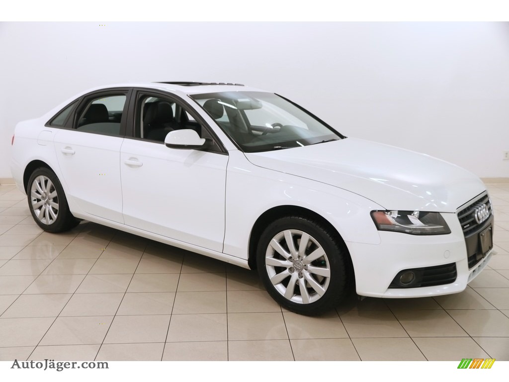 2012 A4 2.0T quattro Sedan - Ibis White / Black photo #1