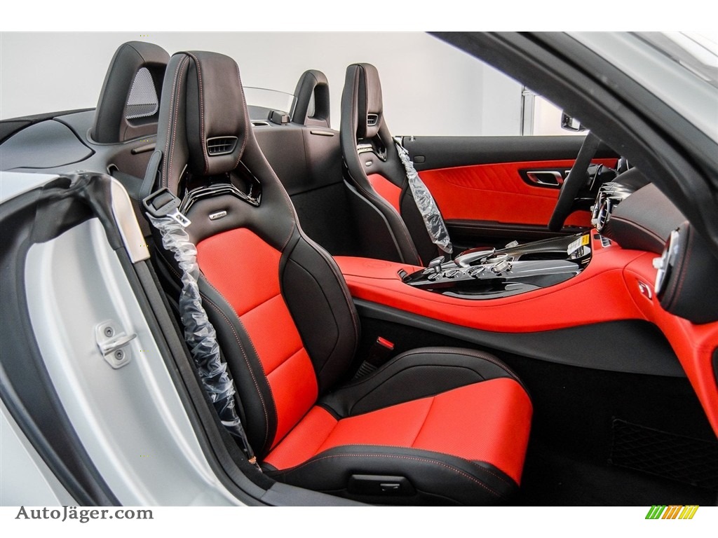 2018 AMG GT C Roadster - designo Iridium Silver Magno (Matte) / Red Pepper/Black photo #6