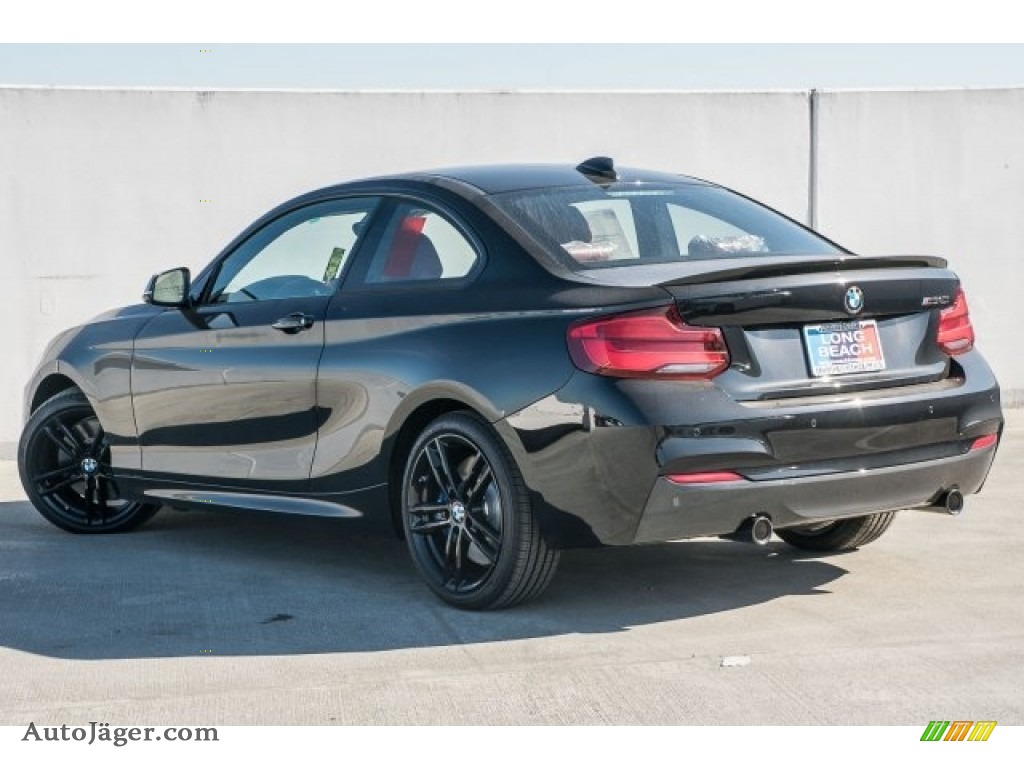2018 2 Series M240i Coupe - Black Sapphire Metallic / Coral Red photo #9