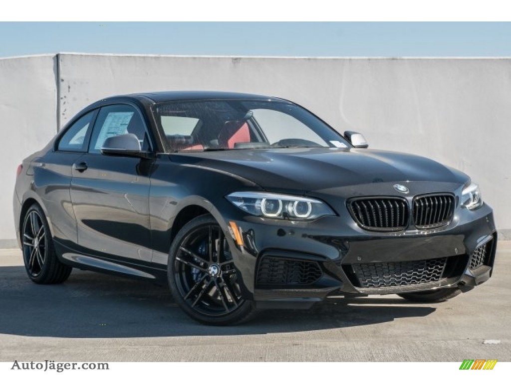 2018 2 Series M240i Coupe - Black Sapphire Metallic / Coral Red photo #11
