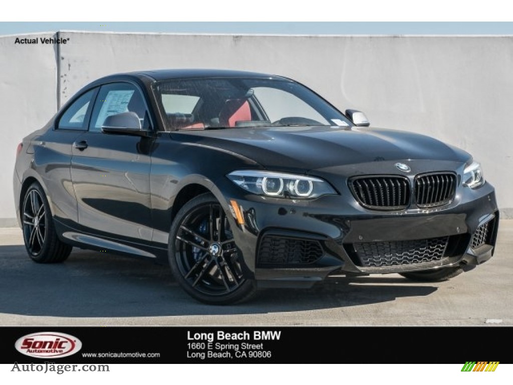 2018 2 Series M240i Coupe - Black Sapphire Metallic / Coral Red photo #12
