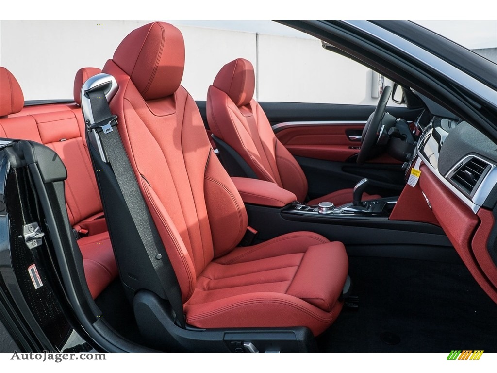2018 4 Series 430i Convertible - Jet Black / Coral Red photo #2