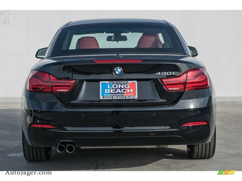 2018 4 Series 430i Convertible - Jet Black / Coral Red photo #4