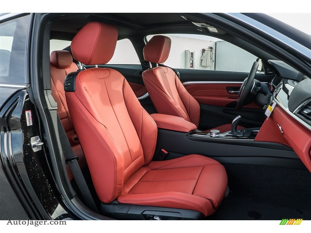 2018 4 Series 440i Coupe - Jet Black / Coral Red photo #2