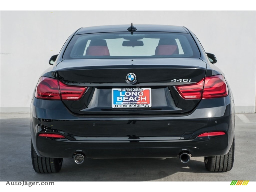 2018 4 Series 440i Coupe - Jet Black / Coral Red photo #4