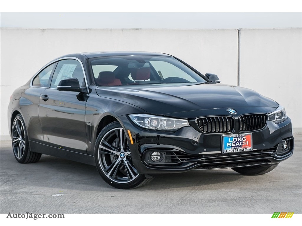 2018 4 Series 440i Coupe - Jet Black / Coral Red photo #12