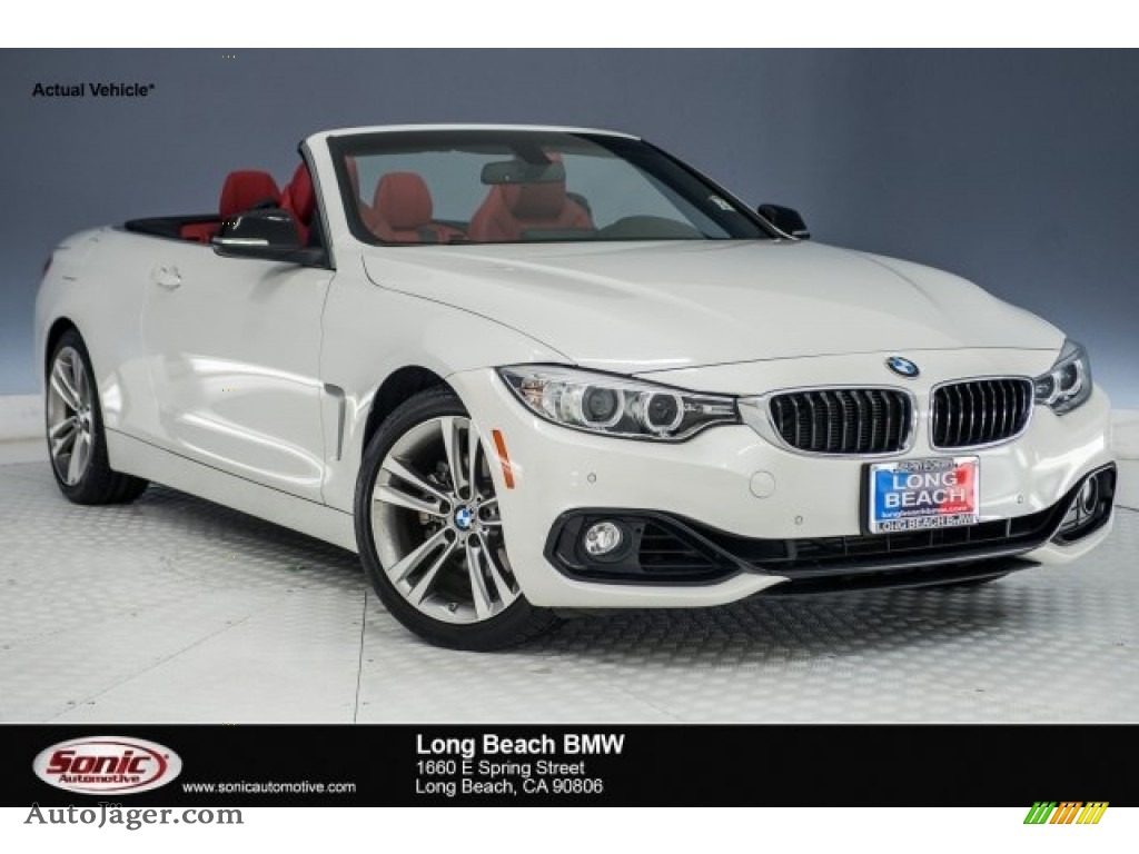 Mineral Grey Metallic / Coral Red/Black Highlight BMW 4 Series 428i Convertible