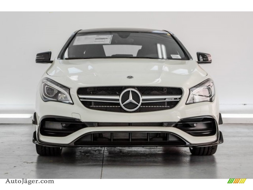 2018 CLA AMG 45 Coupe - Cirrus White / Black/DINAMICA w/Red stitching photo #2