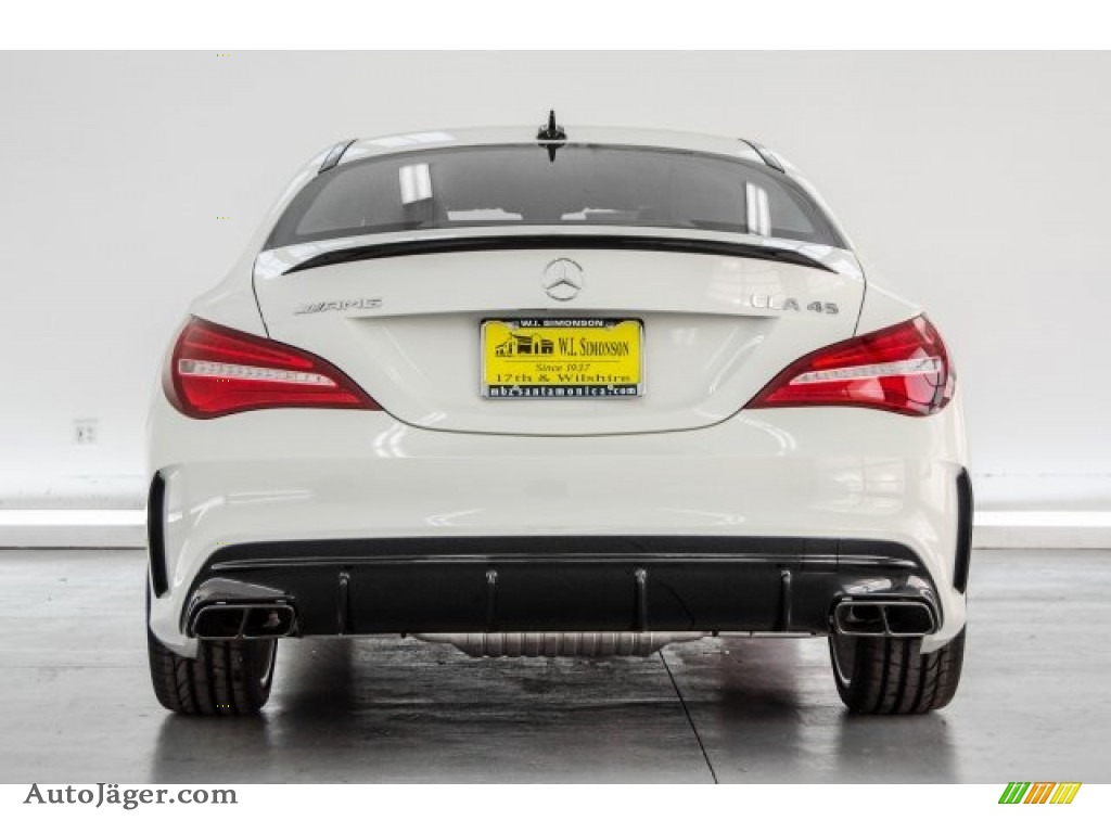 2018 CLA AMG 45 Coupe - Cirrus White / Black/DINAMICA w/Red stitching photo #3