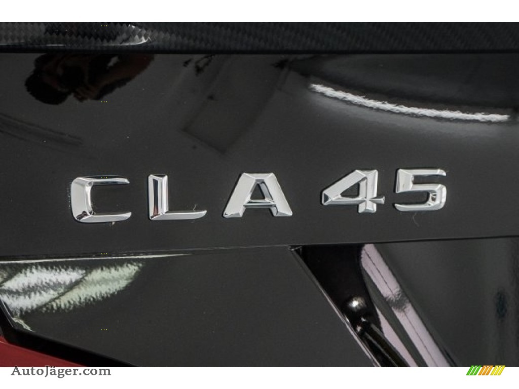 2018 CLA AMG 45 Coupe - Cosmos Black Metallic / Black/DINAMICA w/Red stitching photo #8